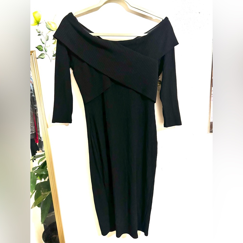 Elegant Black Off-Shoulder Dress